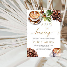 Een Baby is het brouwen van koffie Baby shower Par