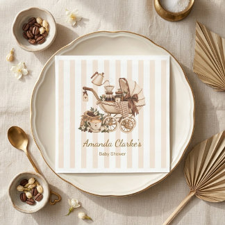 Een baby is het brouwen van koffie Baby Shower  Servet