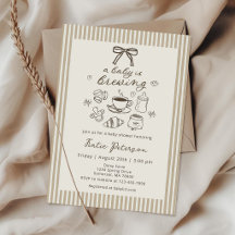 Een baby is het brouwen van koffie Baby Shower Uit