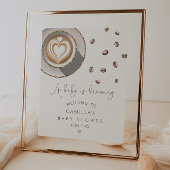 Een baby is het brouwen van koffie Baby shower wel Poster