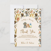 Een Baby is het brouwen van koffie espresso Baby s Bedankkaart (Voorkant)