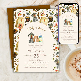 Een Baby is het brouwen van koffie espresso Baby s Kaart