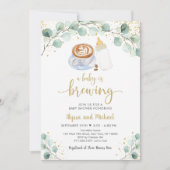 Een Baby is het brouwen van koffie groen Baby show Kaart (Voorkant)