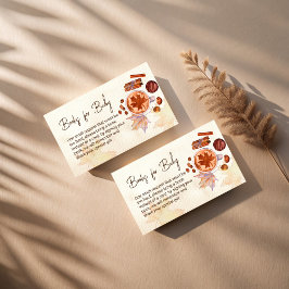 Een baby is het brouwen van koffie herfst boek aan informatiekaartje