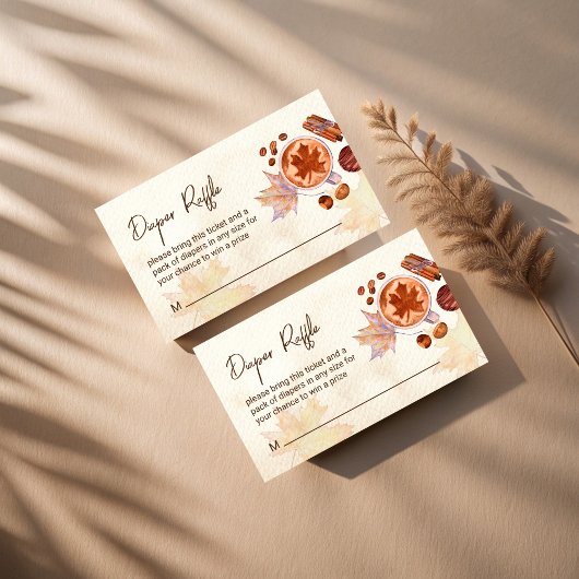 Een baby is het brouwen van koffie herfst luier ra informatiekaartje