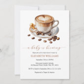 Een Baby is het brouwen van koffie & melk Baby sho Kaart (Voorkant)