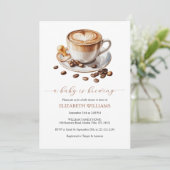 Een Baby is het brouwen van koffie & melk Baby sho Kaart (Staand voorkant)