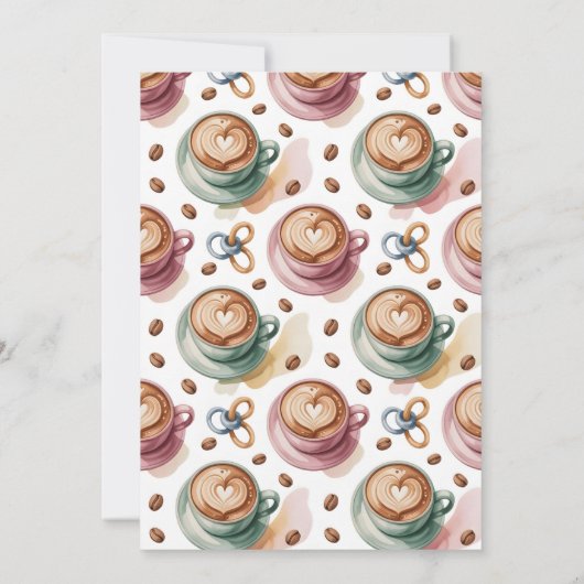 Een Baby is het brouwen van koffie & melk Baby sho Kaart (Achterkant)