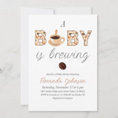 Een Baby is het brouwen van koffie thema Baby show Kaart (Voorkant)