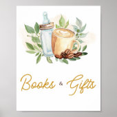 Een Baby is het brouwen van koffieboeken en gesche Poster (Voorkant)