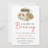 Een Baby is het brouwen van koffiekopje Baby showe Kaart (Voorkant)