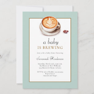 Een Baby is het brouwen van koffiekopje Baby showe Kaart
