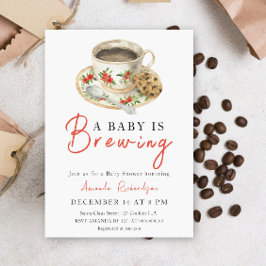 Een Baby is het brouwen van koffiekopje Baby showe Kaart