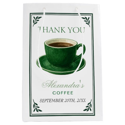 Een baby is het brouwen van koffiekopje babyfeestj medium cadeauzakje (Voorkant)