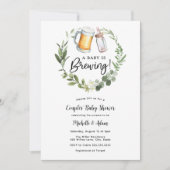 Een Baby is het brouwen van koppels Baby shower Kaart (Voorkant)