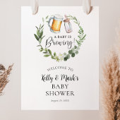 Een Baby is het Brouwen van Koppels Baby shower We Poster