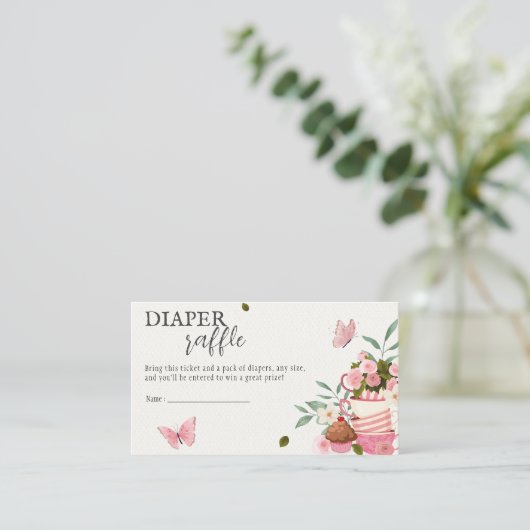 Een Baby is het brouwen van luier Raffle Baby show Informatiekaartje (Staand voorkant)