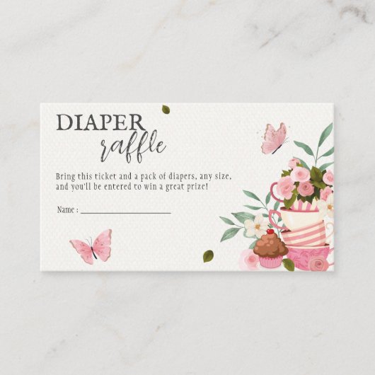 Een Baby is het brouwen van luier Raffle Baby show Informatiekaartje (Voorkant)