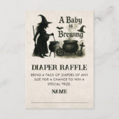 Een Baby is het brouwen van luier Raffle Baby show Informatiekaartje (Voorkant)