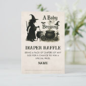 Een Baby is het brouwen van luier Raffle Baby show Informatiekaartje (Staand voorkant)