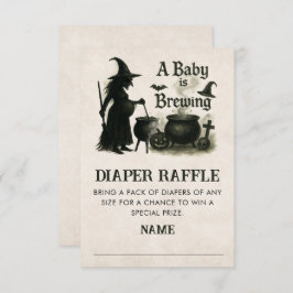 Een Baby is het brouwen van luier Raffle Baby show Informatiekaartje