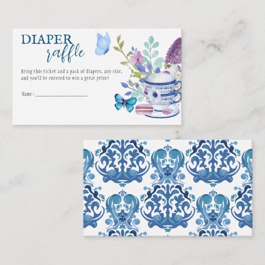 Een Baby is het brouwen van luier Raffle Baby show Informatiekaartje (Voorkant / Achterkant)