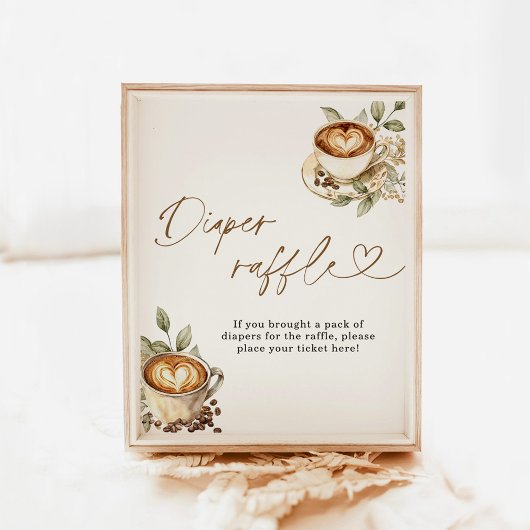 Een Baby is het brouwen van Luier Raffle Sign | Co Poster