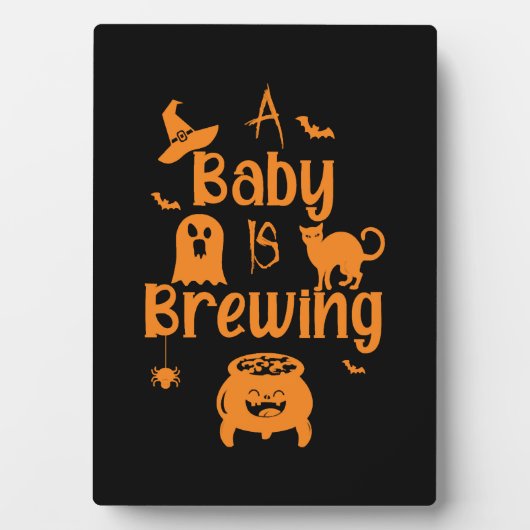 Een Baby is het brouwen van moederschap Halloween Fotoplaat (voorkant)