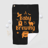 Een Baby is het brouwen van moederschap Halloween Golfhanddoek (Insitu)