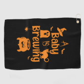 Een Baby is het brouwen van moederschap Halloween Golfhanddoek (Horizontaal)