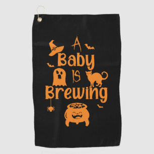 Een Baby is het brouwen van moederschap Halloween Golfhanddoek