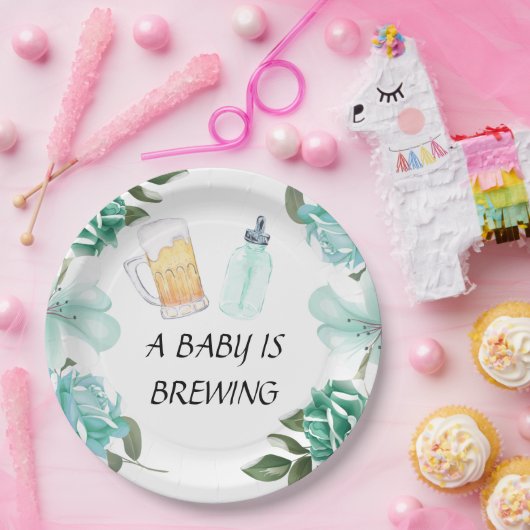 Een Baby is het brouwen van papier Bord (Feest)