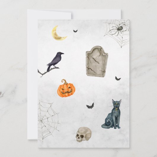 Een Baby is het brouwen van roze Halloween Baby sh Kaart (Achterkant)