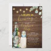 Een Baby is het brouwen van rustieke Bossen Baby s Kaart (Voorkant)