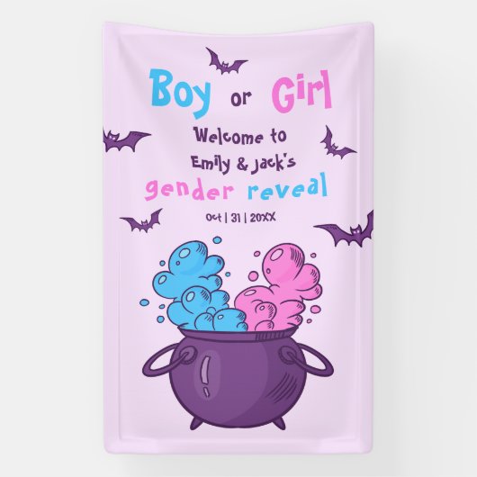 Een Baby is het brouwen van Schattigee Halloween G Spandoek (Verticaal)