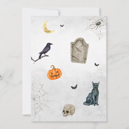 Een Baby is het brouwen van Sinaasappel Halloween  Kaart (Achterkant)