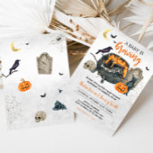 Een Baby is het brouwen van Sinaasappel Halloween Kaart