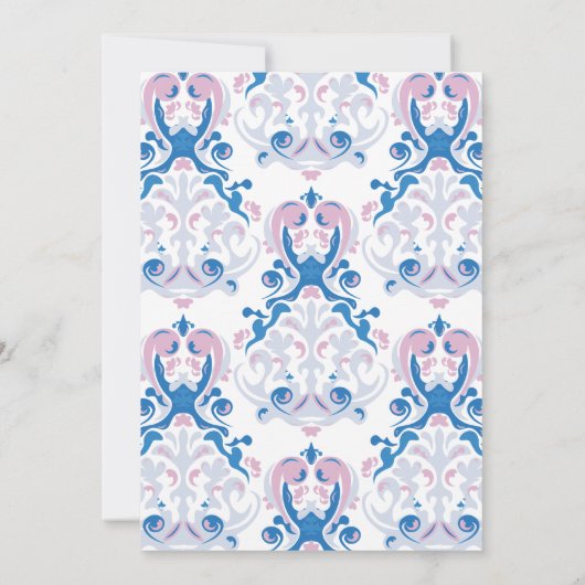 Een baby is het brouwen van theefeest floraal baby kaart (Achterkant)