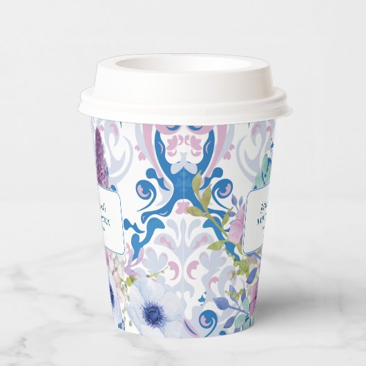 Een baby is het brouwen van theefeest floraal baby papieren bekers (Rechts)