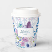 Een baby is het brouwen van theefeest floraal baby papieren bekers (Voorkant)