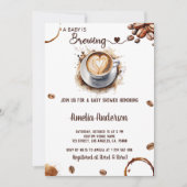 Een Baby is het brouwen van Waterverf Coffee Baby  Kaart (Voorkant)