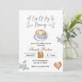 Een Baby is het brouwen van Waterverf koffie Baby  Kaart (Staand voorkant)