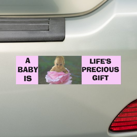 EEN BABY IS HET KOSTBARE GESCHENK VAN HET LEVEN BUMPERSTICKER (Op auto)