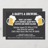 Een Baby is het Uitnodiging van de Kleiner van de  (Voorkant / Achterkant)