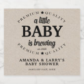 Een baby is in aantocht Baby Shower Bier Etiket (Enkel label)