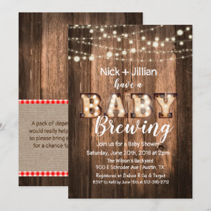 Een baby is in aantocht baby shower uitnodiging