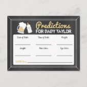 Een baby is in aantocht baby shower voorspellingen uitnodiging briefkaart (Voorkant)