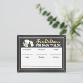 Een baby is in aantocht baby shower voorspellingen uitnodiging briefkaart (Staand voorkant)