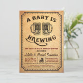 "Een baby is in aantocht" babyshower BBQ-uitnodigi Kaart (Staand voorkant)