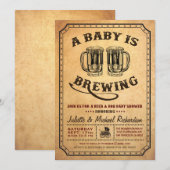 "Een baby is in aantocht" babyshower BBQ-uitnodigi Kaart (Voorkant / Achterkant)